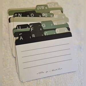 Alphabet Index Cards NEW